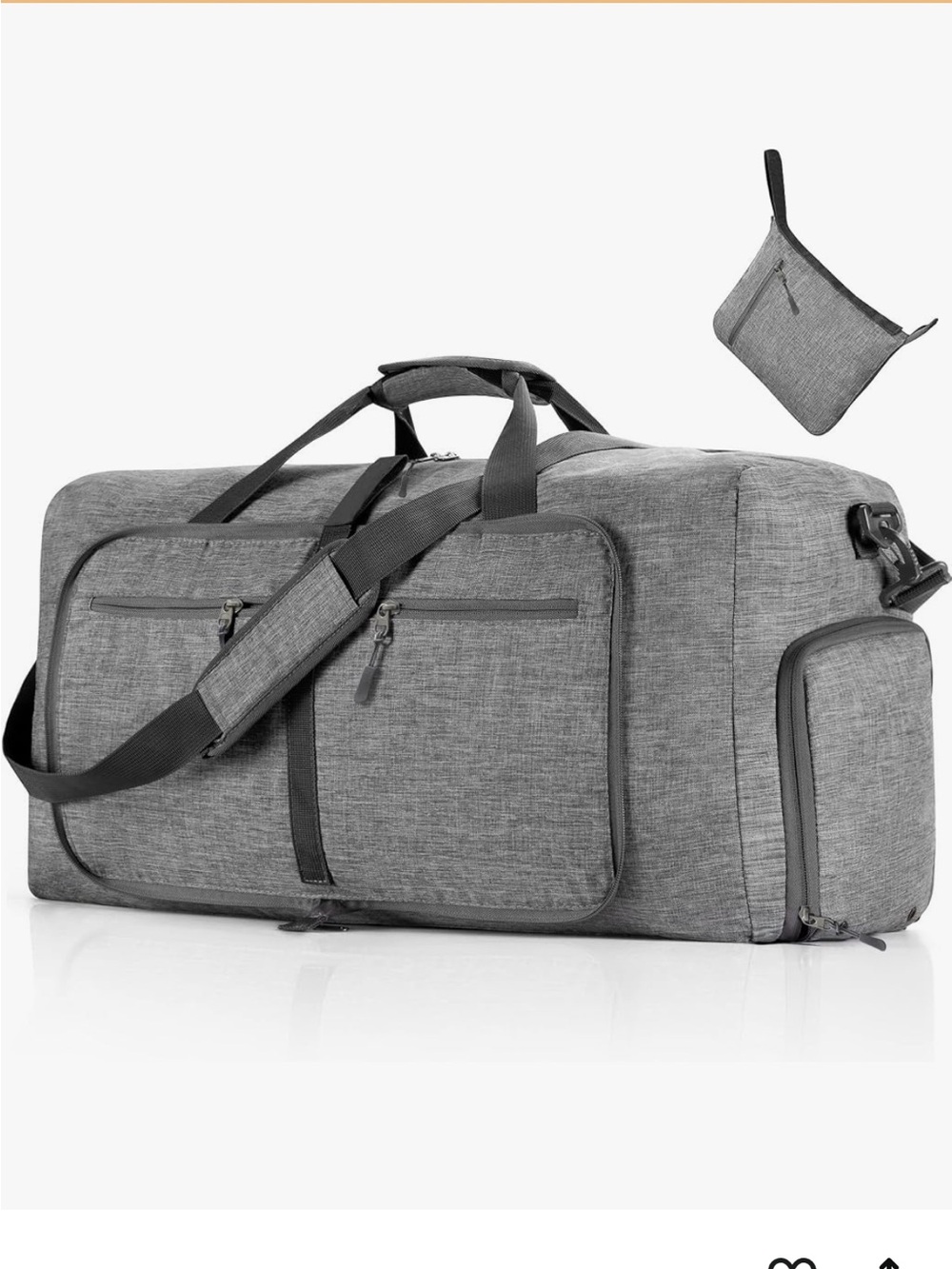 Vomgomfom 85L Foldable Travel Duffle Bag with Shoe Compartment